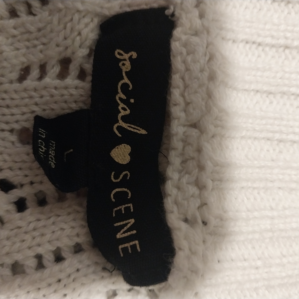 Social Scene Off-Shoulder Sweater in White